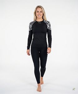Dámské funkční triko dlouhý rukáv ZEBRA černá Bamboo Light New