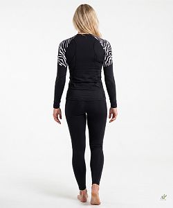 Dámské funkční triko dlouhý rukáv ZEBRA černá Bamboo Light New
