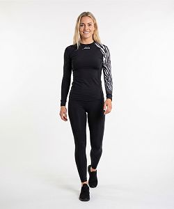 Dámské funkční triko dlouhý rukáv ZEBRA černá Bamboo Thermo