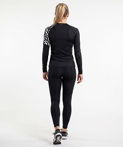 Dámské funkční triko dlouhý rukáv ZEBRA černá Bamboo Ultra