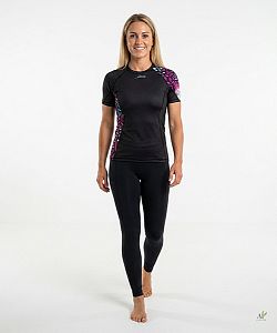 Dámské funkční triko krátký rukáv ANGEL LADY černá Bamboo Ultra