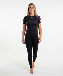 Dámské funkční triko krátký rukáv ANGEL LADY černá Bamboo Ultra