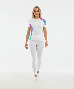 Dámské funkční triko krátký rukáv AQUARELLE bílá Bamboo Ultra