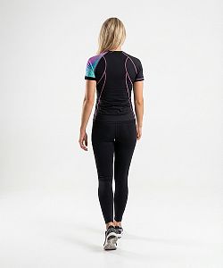 Dámské funkční triko krátký rukáv AQUARELLE černá Bamboo Ultra