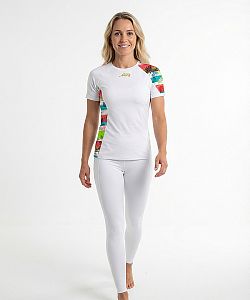 Dámské funkční triko krátký rukáv BUTTERFLY bílá Bamboo Ultra