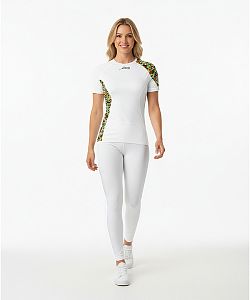 Dámské funkční triko krátký rukáv CAMO bílá Bamboo Ultra