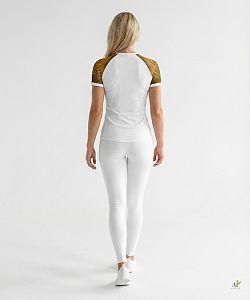 Dámské funkční triko krátký rukáv CROCODILE LADY bílá Bamboo Light New