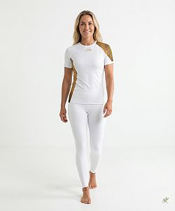 Dámské funkční triko krátký rukáv CROCODILE LADY bílá Bamboo Ultra