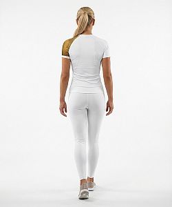 Dámské funkční triko krátký rukáv CROCODILE LADY bílá Bamboo Ultra