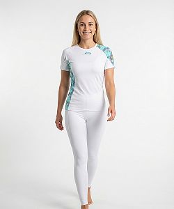 Dámské funkční triko krátký rukáv DRAGONFLY bílá Bamboo Ultra