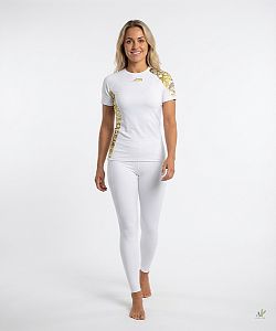 Dámské funkční triko krátký rukáv GOLD bílá Bamboo Ultra