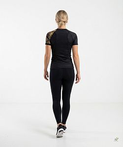Dámské funkční triko krátký rukáv GOLD ELEGANT černá Bamboo Ultra