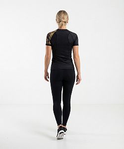 Dámské funkční triko krátký rukáv GOLD ELEGANT černá Bamboo Ultra