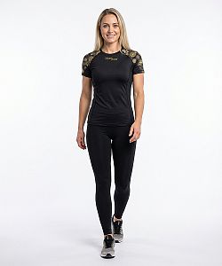 Dámské funkční triko krátký rukáv GOLDEN EYE černá Bamboo Light New