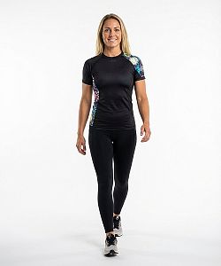 Dámské funkční triko krátký rukáv HIPPIE černá Bamboo Ultra