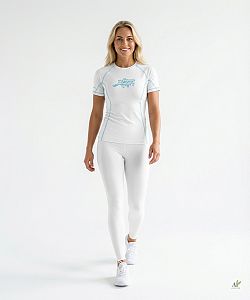 Dámské funkční triko krátký rukáv LIGHT BLUE bílá Bamboo Ultra