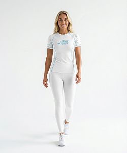 Dámské funkční triko krátký rukáv LIGHT BLUE bílá Bamboo Ultra