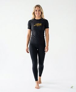 Dámské funkční triko krátký rukáv LIGHT GOLD černá Bamboo Ultra