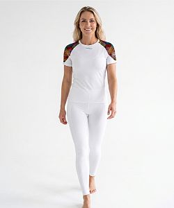 Dámské funkční triko krátký rukáv MANDALA bílá Bamboo Light New