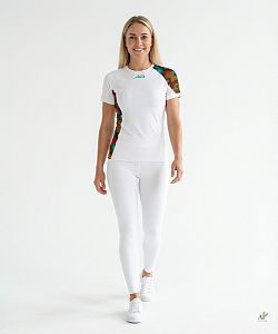 Dámské funkční triko krátký rukáv MANDALA bílá Bamboo Ultra
