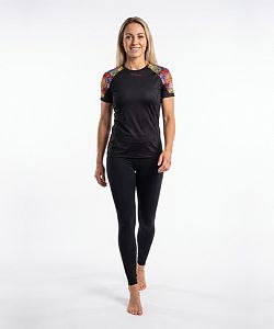 Dámské funkční triko krátký rukáv MANDALA černá Bamboo Light New