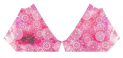 Dámské funkční triko krátký rukáv PINK MANDALA bílá Bamboo Light New