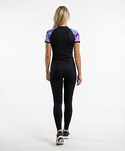 Dámské funkční triko krátký rukáv PURPLE černá Bamboo Light New