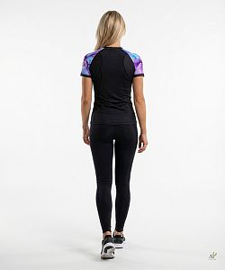 Dámské funkční triko krátký rukáv PURPLE černá Bamboo Light New