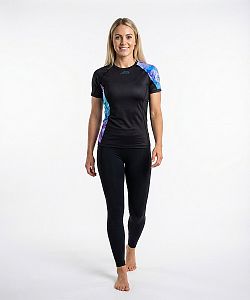 Dámské funkční triko krátký rukáv PURPLE černá Bamboo Ultra