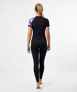 Dámské funkční triko krátký rukáv PURPLE černá Bamboo Ultra