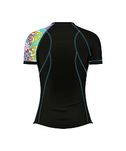 Dámské funkční triko krátký rukáv RAINBOW černá Bamboo Ultra