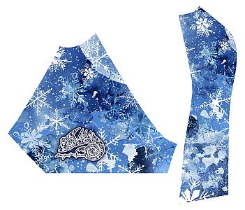 Dámské funkční triko krátký rukáv SNOWFLAKES černá Bamboo Ultra
