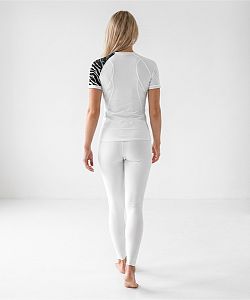 Dámské funkční triko krátký rukáv ZEBRA bílá Bamboo Ultra