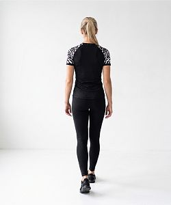 Dámské funkční triko krátký rukáv ZEBRA černá Bamboo Light New