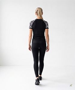 Dámské funkční triko krátký rukáv ZEBRA černá Bamboo Light New