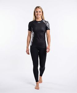 Dámské funkční triko krátký rukáv ZEBRA černá Bamboo Ultra