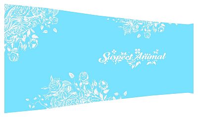 Dámský cyklistický dres FLOWERS BABY BLUE s návleky na ruce