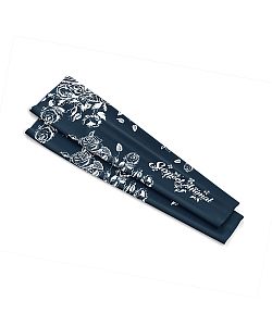 Dámský cyklistický dres Flowers Dark Blue k s návleky na ruce