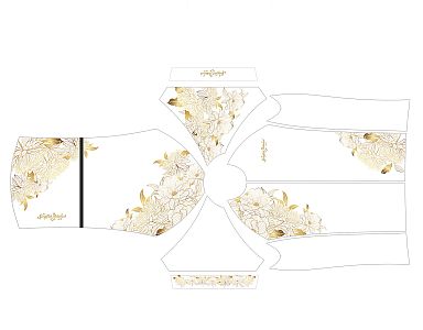 Dámský cyklistický dres FLOWERS GOLD s návleky na ruce