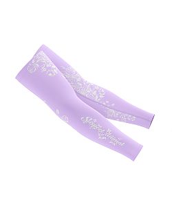 Dámský cyklistický dres FLOWERS LILA s návleky na ruce