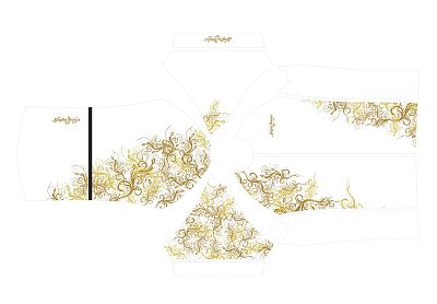 Dámský cyklistický dres Gold bílá s návleky na ruce