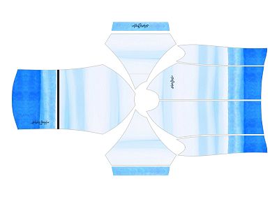 Dámský cyklistický dres STRIPS BLUE SKY s návleky na ruce