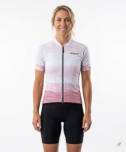 Dámský cyklistický dres STRIPS FLAMINGO s návleky na ruce