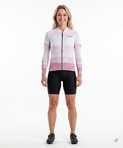 Dámský cyklistický dres STRIPS FLAMINGO s návleky na ruce