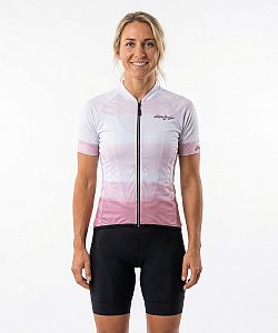 Dámský cyklistický dres STRIPS FLAMINGO s návleky na ruce