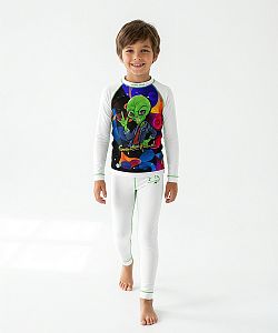 Dětské funkční spodky ALIEN bílá Bamboo Ultra