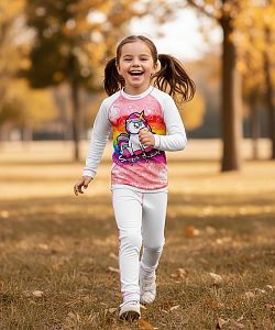 Dětské funkční spodky JEDNOROŽEC bílá Bamboo Heavy, 110