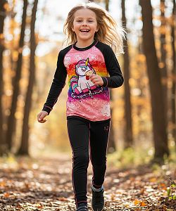 Dětské funkční spodky JEDNOROŽEC černá Bamboo Light New