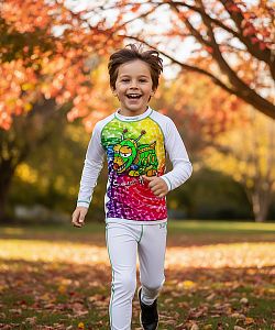 Dětské funkční spodky ROBOPES bílá Bamboo Ultra