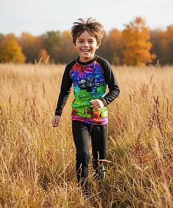 Dětské funkční spodky ROBORYBA černá Bamboo Heavy